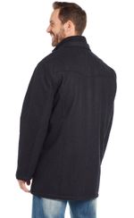 Cripple-Creek-Men-s-Wool-Melton-Zip---Button-Front-Coat-With-Faux-Leather-Trim---Black