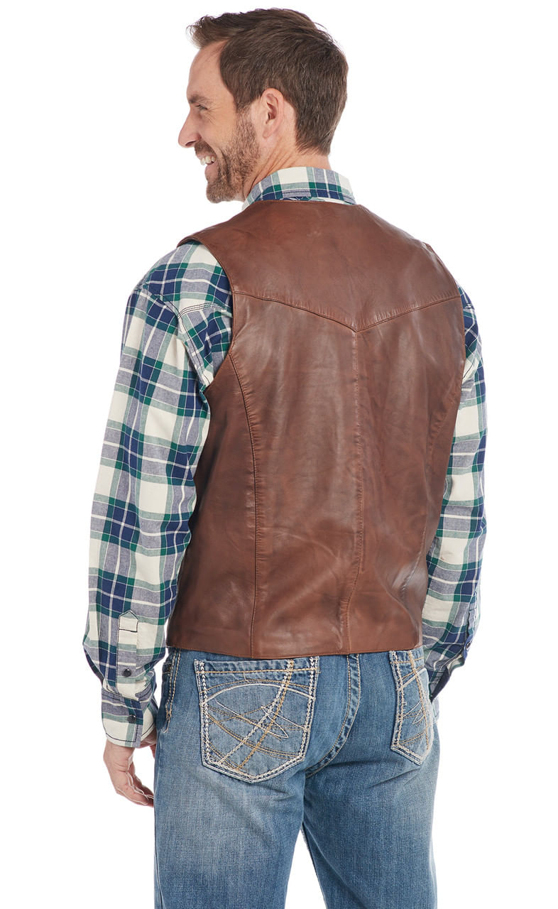 Cripple-Creek-Men-s-Button-Front-Lamb-Nappa-Vest---Brown