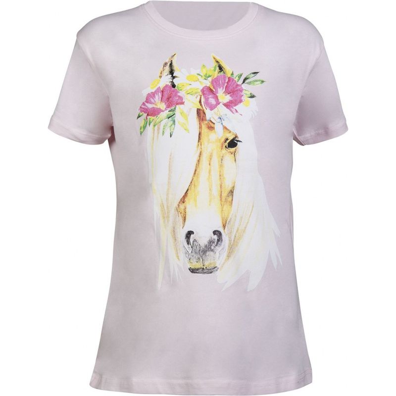 HKM-Kids--Flower-Horse-T-Shirt---Rose