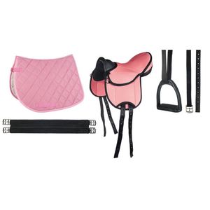 HKM Shetland Pony Saddle Set - Pink