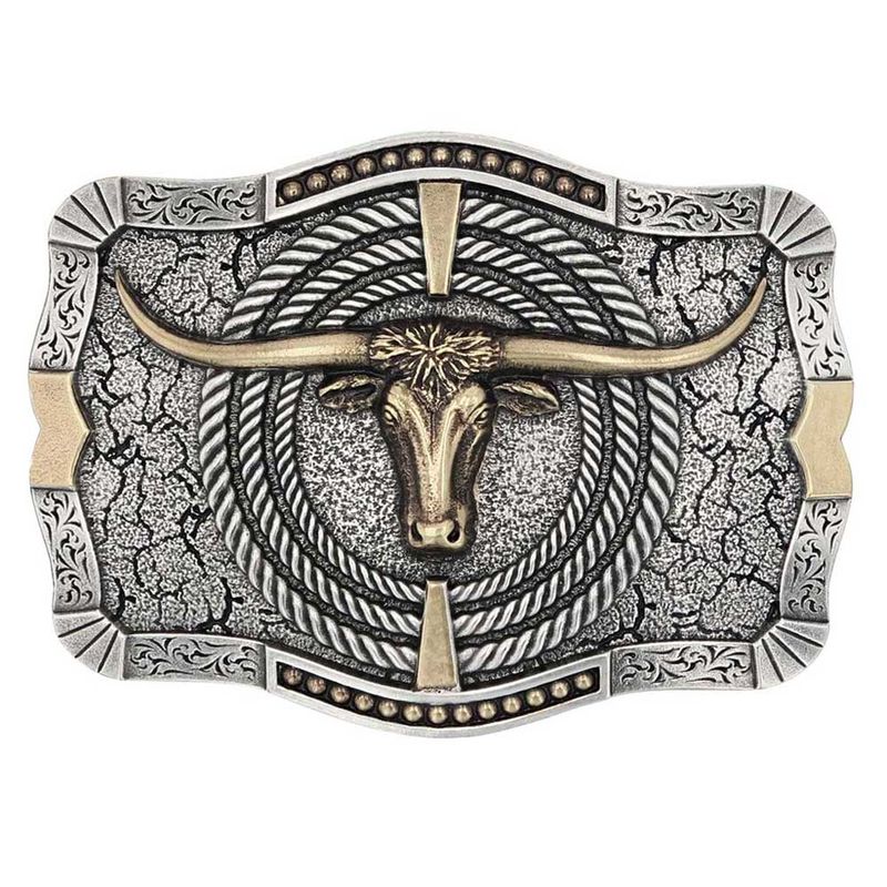 Montana-Silversmiths-Ropin--Ready-Longhorn-Attitude-Buckle