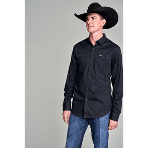 Kimes Ranch Men's Blackout Dress Shirt - Black