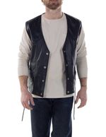 Schott-515V-Men-s-Genuine-Pebbled-Cowhide-Biker-Vest---Black