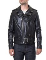 Schott-626-Men-s-Lightweight-Fitted-Cowhide-Motorcycle-Jacket---Black