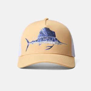 Yeti Sailfish Badge Trucker Hat - Salmon