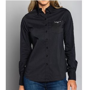 Kimes Ranch Women's KR Team Shirt - Black With White