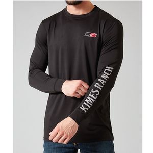 Kimes Ranch Men's K1 Long Sleeve Tech Tee - Black