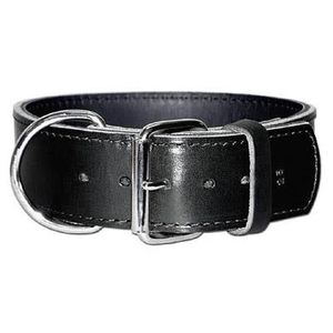 Omni Pet Regular 2" Latigo Leather Collar - Black