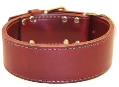 Omni-Pet-Regular-Latigo-Leather-Collar---Burgundy