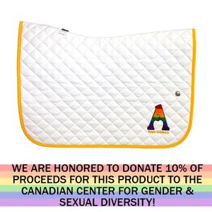 LGBTQIA+ Collection - Ogilvy Baby Jump Pad - White/Yellow Gold/Apple Saddlery Rainbow Logo