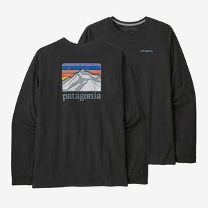 Patagonia Men's Long Line Logo Responsibili-Tee - Ink Black