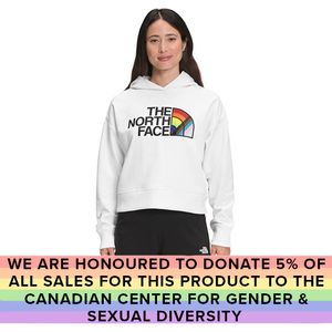 The North Face Slightly Cropped Pride Pullover Hoodie - White