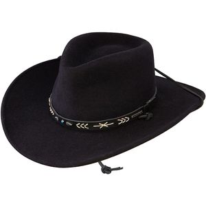 Stetson Santa Fe Crushable Wool Felt Hat - Black