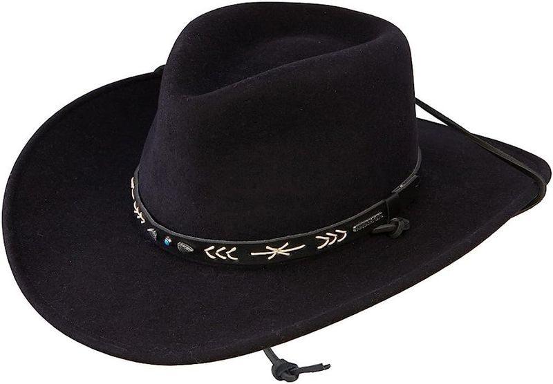 Stetson-Santa-Fe-Crushable-Wool-Felt-Hat---Black