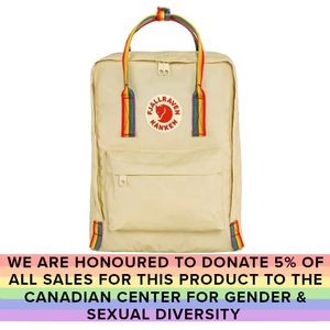 Fjallraven Kanken Pride Backpack - Light Oak-Rainbow Pattern