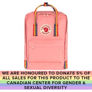 Fjallraven Kanken Pride Backpack - Pink - Rainbow Pattern