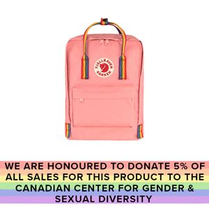 Fjallraven Kanken Mini Pride Backpack - Pink - Rainbow Pattern