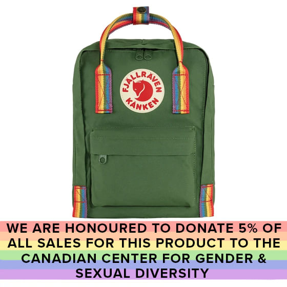 Fjallraven Kanken Rainbow Backpack Spruce Green Rainbow