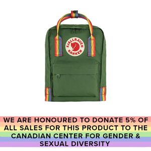 Fjallraven Kanken Mini Pride Backpack - Spruce Green - Rainbow Pattern