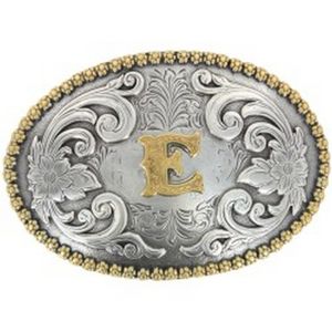 M&F Buckle Initial - E