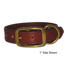 Omni Pet Premium Collection 3/4" Regular Leather Dog Collar 16" - Brown