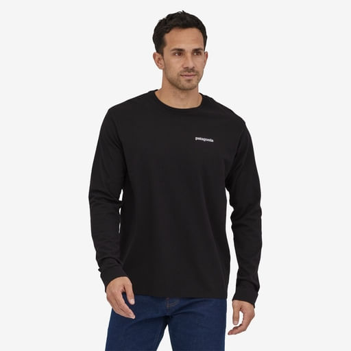 Patagonia-Men-s-Long-Sleeve-Home-Water-Trout-Tee---Black