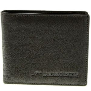 Barmah Roo Unisex Leather Wallet 1 Fold Wallet - Black