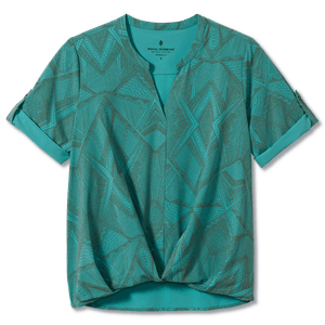 Royal Robbins Women's Spotless Traveler Short Sleeve - Turqoise