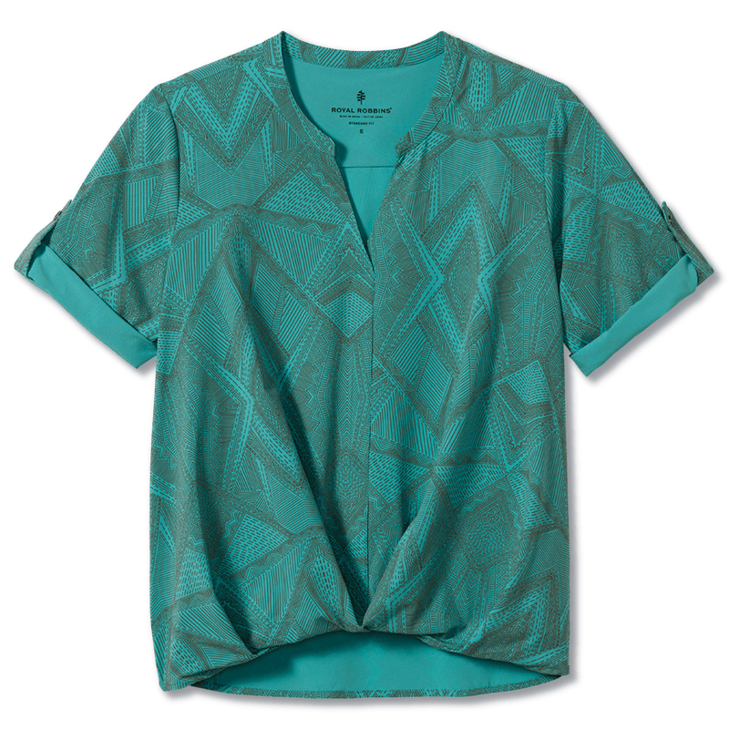 Royal-Robbins-Women-s-Spotless-Traveler-Short-Sleeve---Turqoise