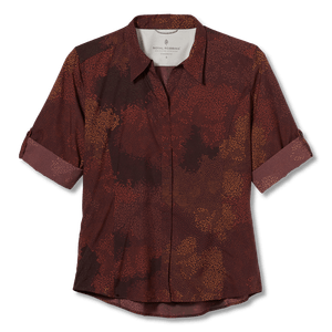 Royal Robbins Women's Expedition Print 3/4 Sleeve - Fudge