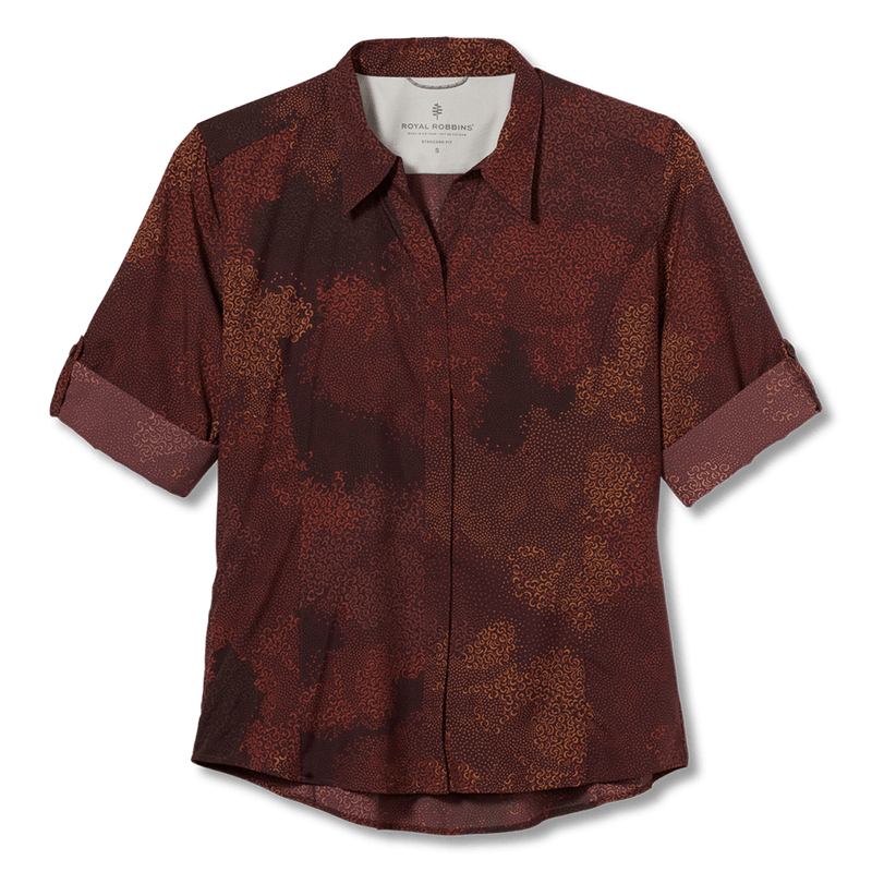 Royal-Robbins-Women-s-Expedition-Print-3-4-Sleeve---Fudge