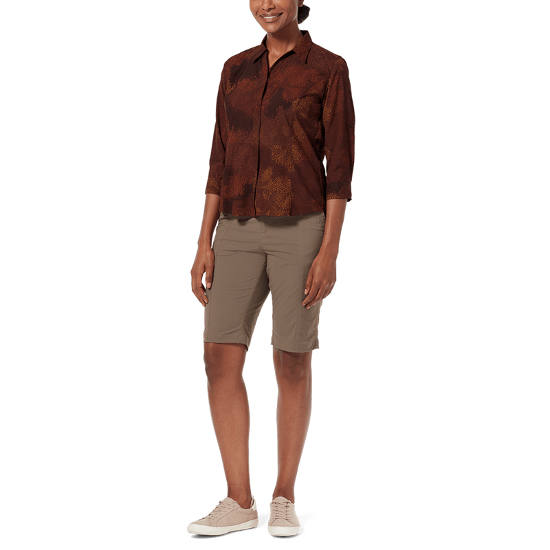 Royal-Robbins-Women-s-Expedition-Print-3-4-Sleeve---Fudge