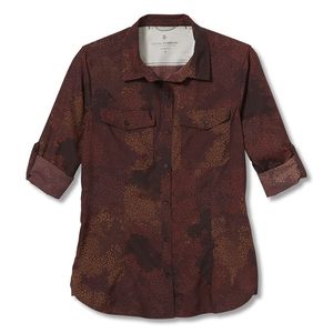 Royal Robbins Women's Expedition Print Long Sleeve - Fudge