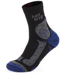 Hanwag Unisex Hike Merino Socks - Black/Royal Blue