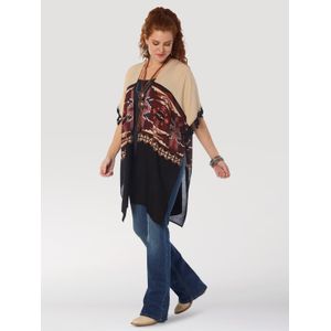 Wrangler Women's Open Front Duster - Purple/Beige