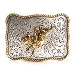 BUCKLE-BULL-RIDER-W-FLOWER-CIR