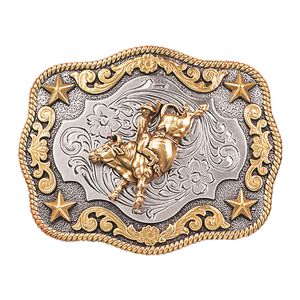 M & F Western Buckle - Bull Rider W/4 Stars