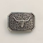 BUCKLE-LONGHORN-HEAD-W-ANGLED