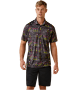 Ariat-Men-s-Printed-Western-Aloha-Polo---Charcoal-Grey