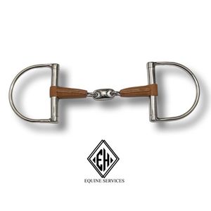 EH Equestrian Double Jointed Leather Bit