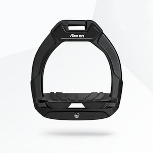 Flex-On Safe-On Junior Stirrup Inclined Ultra-grip - Black/Black
