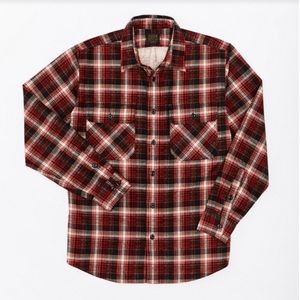 Filson Men's Field Flannel Shirt - Black / Red