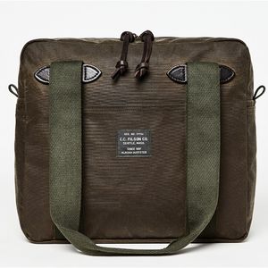 Filson Unisex Tin Cloth Tote Bag With Zipper - Otter Green