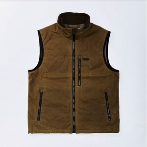 Filson Men's Tin Cloth Primaloft Field Vest - Dark Tan