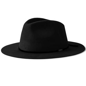 Brixton Unisex Wesley Packable Fedora - Black