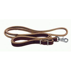 Western Rawhide Latigo Round Roping Rein - Brown