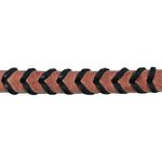 Western-Rawhide-Leather-Braid-Barrel-Reins---black--Brown