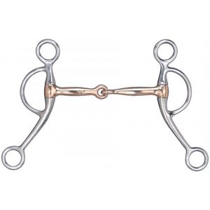 Western Rawhide Stainless Cheeks Copper Snaffle Bit