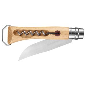 Opinel No.10 Corkscrew Stainless Steel Folding Knife with Bottle Opener