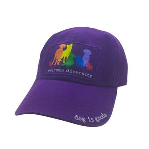 Dog Is Good Welcome Diversity Unisex Ball Cap - Purple